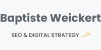 Logo du site web de Baptiste Weickert qui redirige vers la page d'accueil de son site lorsqu'on clique dessus